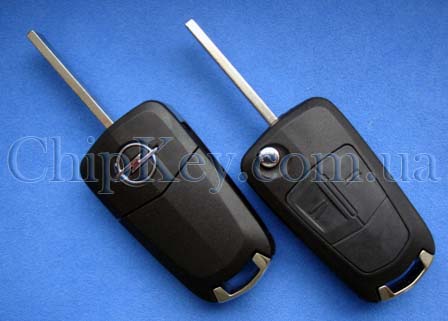 Выкидной ключ Opel Astra H, Zafira B 2 кнопки, ID46(pcf7941), Valeo 736-743-A 13.149.658, 433Mhz
