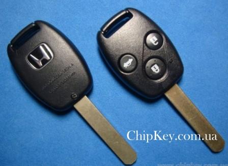 Honda ключ 3 кнопки 433 Mhz с чипом ID46 (PCF7961)