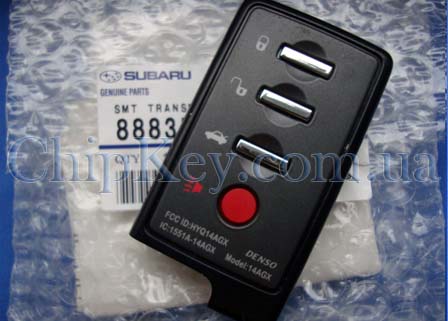 Ключ Subaru Legacy (B14) 03.2012 -11.2014, Denso 14AGX 4 кнопки, с чипом 6B PG1: 78, 315Mhz, Original