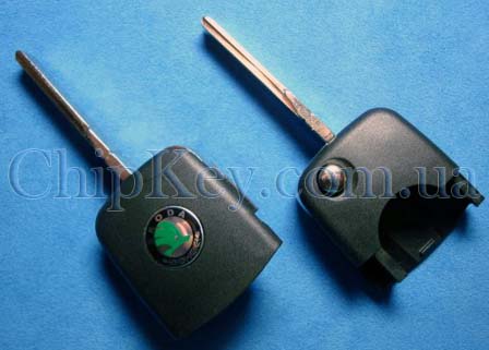 Ключ Skoda выкидной (корпус) нижняя часть, под круглые кнопки