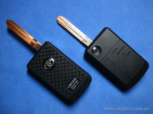 Ключ Toyota выкидной (корпус) 2 кнопки