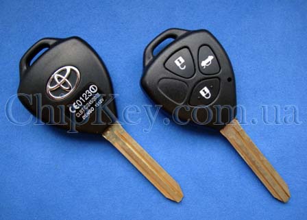 Ключ Toyota 3 кнопки, чип ID67, 433 Mhz, для рынка Европы