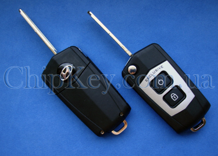 Ключ Hyundai Elantra выкидной (корпус) 2 кнопки