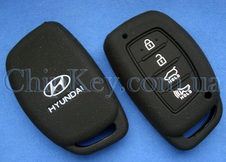 Силиконовый чехол Hyundai SmartKey 4 кнопки, черный