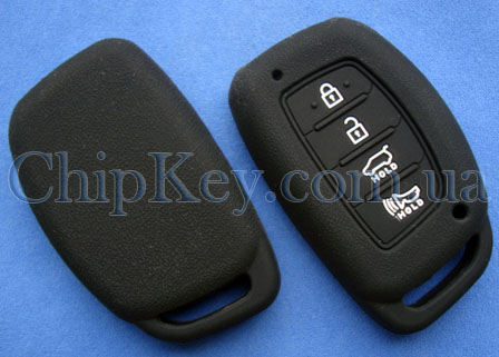 Силиконовый чехол Hyundai SmartKey 4 кнопки, черный