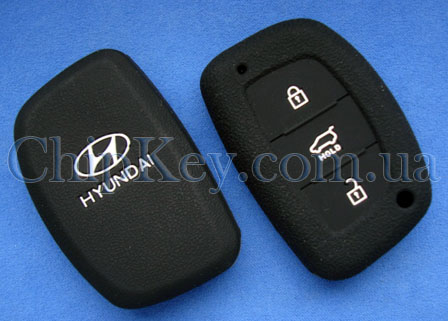 Силиконовый чехол Hyundai Smart Key 3 кнопки, черный