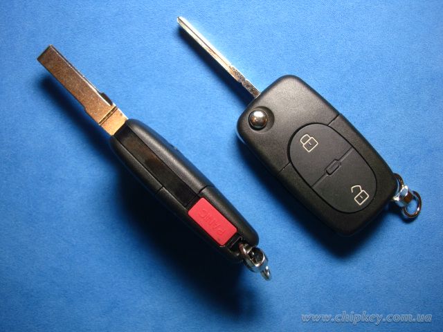 Ключ Skoda выкидной (корпус) 3 кнопки