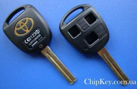 Ключ Toyota (корпус) 3 кнопки, лезвие toy48