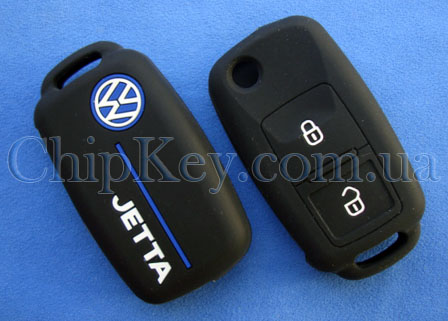 Чехол Volkswagen Jetta силиконовый 2 кнопки, черный