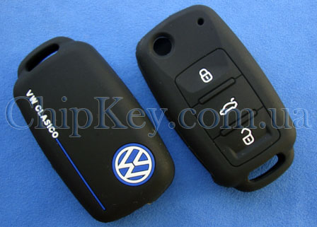 Чехол Volkswagen Clasico силиконовый 3 кнопки, черный