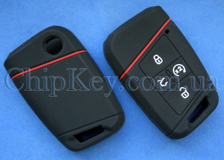 Чехол Volkswagen Skoda Seat 4 кнопки, черный