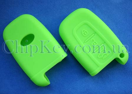 Чехол Kia Хюндай смарт кей силиконовый 3 кнопки, салатовый