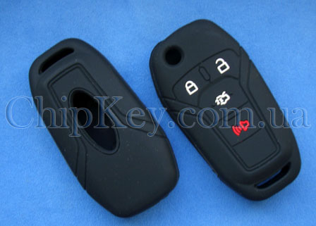 Чехол Ford силиконовый 4 кнопки, черный