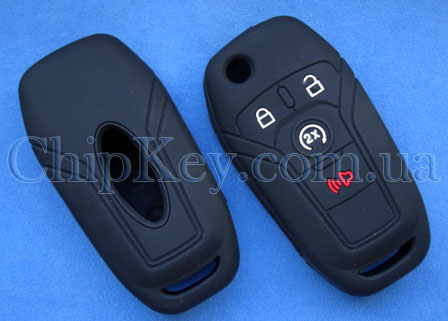 Чехол Ford силиконовый 4 кнопки, черный