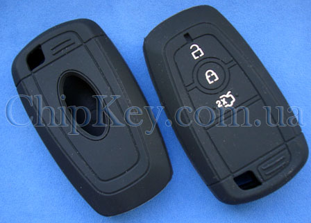 Чехол Ford силиконовый 3 кнопки, черный