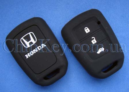 Чехол Honda силиконовый для ключа 3 кнопки, черный