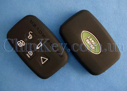 Чехол Range Rover силиконовый 5 кнопок, черный