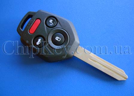 Ключ Subaru 3 кнопки, чип ID62 до 2009г., 433Mhz