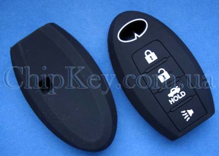 Силиконовый чехол Infinity на ключ 4 кнопки, черный