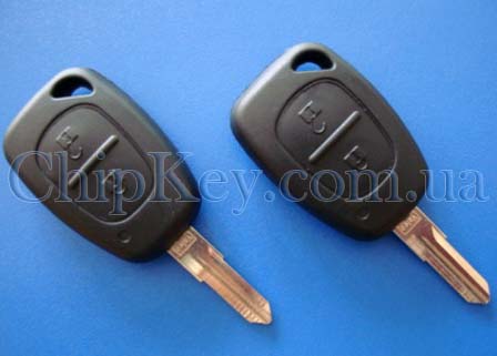 Ключ Renault Master, Traffic (корпус) 2 кнопки, лезвие vac102