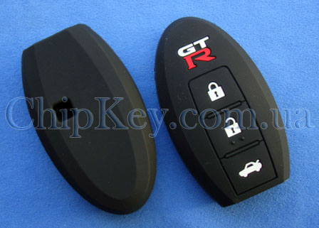 Силиконовый чехол на ключ 3 кнопки, черный