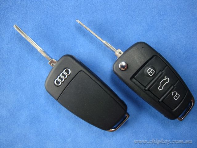 Ключ Audi выкидной (корпус) 3 кнопки, лезвие hu49