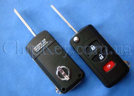 Ключ Nissan выкидной (корпус) 3 кнопки, лезвие nsn14