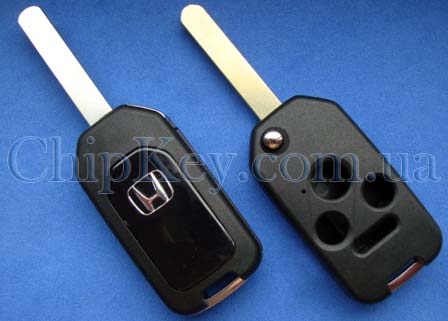 Ключ Honda выкидной (корпус) 3 кнопки 1 кнопка (Panic)