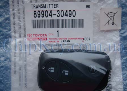 Ключ Lexus Smart key MDL B53EA GS30/35/43/460 3 кнопки, с чипом 6A P1: 94, 433 Mhz EU, на автомобили 01.2005 - 09.2008, Original