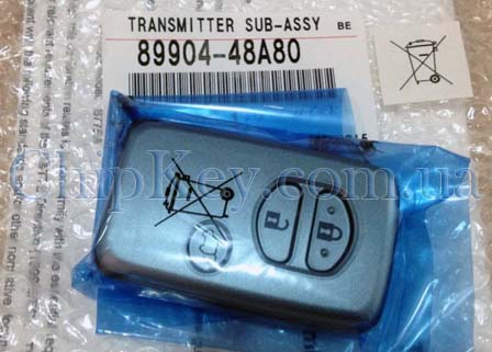 Ключ Toyota Highlander Smart Key B77EA GSU50, 3 кнопки, на автомобили с 2010 - 2014, 433Mhz, Original
