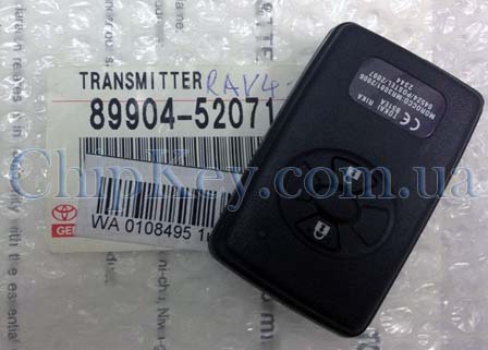 Ключ Toyota Rav4 B51EA 2 кнопки, c 12.2008 - 01.2010, chip 6А P1:94. Для рынка Европы, Original