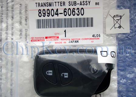 Ключ Lexus GX460 MDL B74EA Smartkey 3 кнопки, с чипом 6B P1: 98, 433 Mhz, для авто с 11.2009 - Original