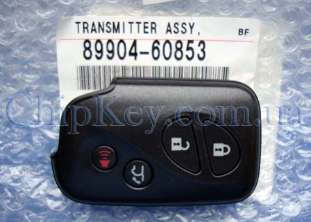 Ключ Lexus LX570 Азия Smartkey 4 кнопки, с чипом 6B Pg1-98, 433 Mhz, на автомобили с 05.2008 - 08.2015, Original