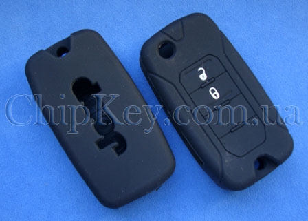 Чехол Jeep силиконовый 2 кнопки, черный