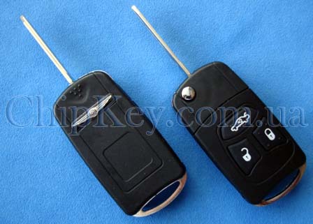 Ключ Chrysler Dodge Jeep выкидной (корпус) 3 кнопки