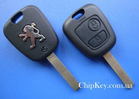  PEUGEOT 107 207 307 407 106 206 306 406 ключ 2 - кнопки, ID46(PCF7936), 433 Mhz, лезвие VA2