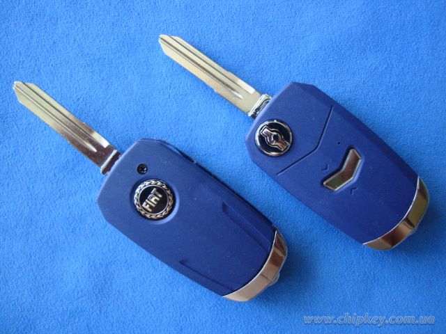Ключ Fiat выкидной (корпус) 1 кнопка, лезвие gt15r