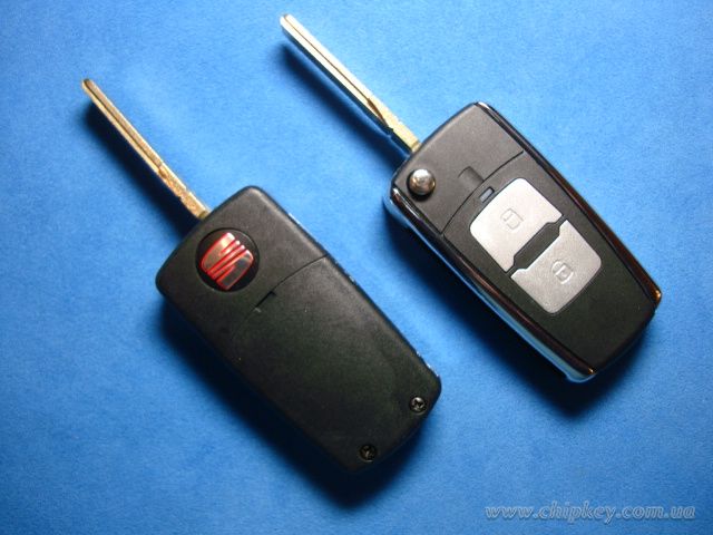 SEAT выкидной ключ (корпус) 2 - кнопки CHROME