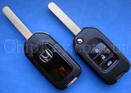 Ключ Honda CR-V с 2012-, Civic с 2013-, выкидной 3 кнопки, с чипом id46 (Honda G), G, 434Mhz