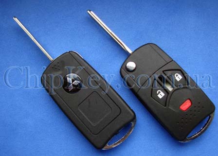 Ключ Mitsubishi выкидной (корпус) 3 кнопки