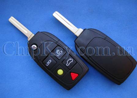Ключ Volvo выкидной S80/S60/V70/VC70/XC90 (корпус) 5 кнопок