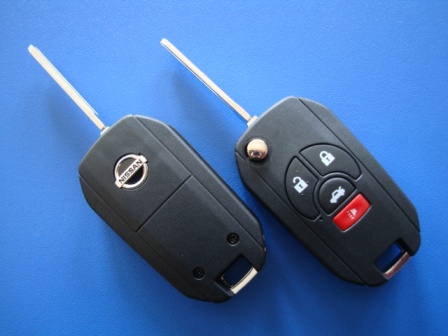 NISSAN Cube, Micra, Note, Juke, Qashqai выкидной ключ (корпус) 3 - кнопки + 1 кнопка (PANIС)