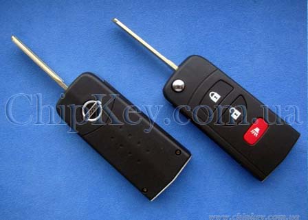 Ключ Nissan выкидной (корпус) 3 кнопки, лезвие nsn14