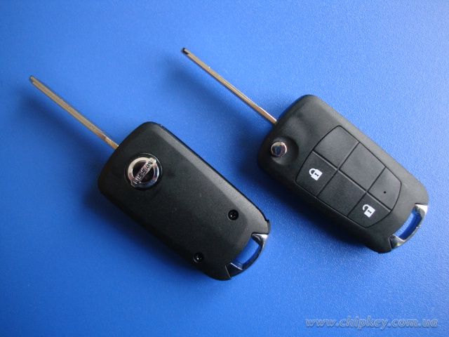 Ключ Nissan Cube, Micra, Note, Juke, Qashqai выкидной (корпус) 2 кнопки