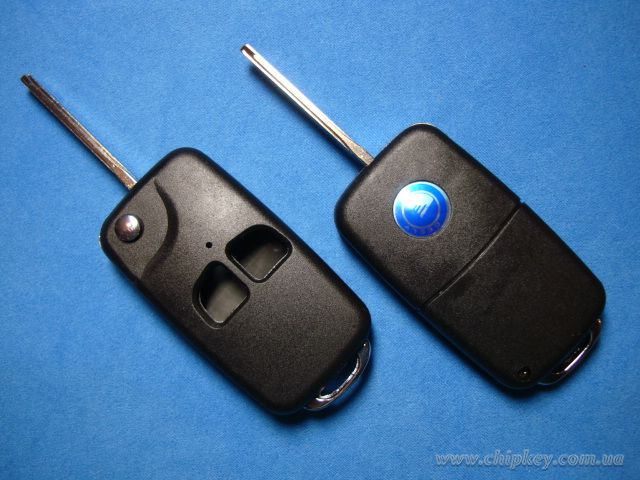 Ключ Geely MK, Diamond выкидной (корпус) 2 кнопки