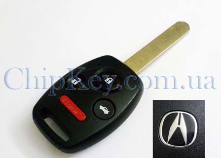 Ключ Acura 4 кнопки с чипом id46(pcf7961), 313.8 Mhz