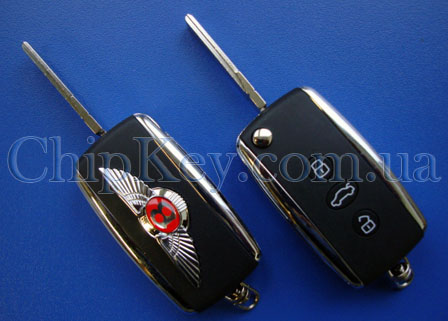 Ключ Bentley выкидной (корпус) 3 кнопки, лезвие hu66