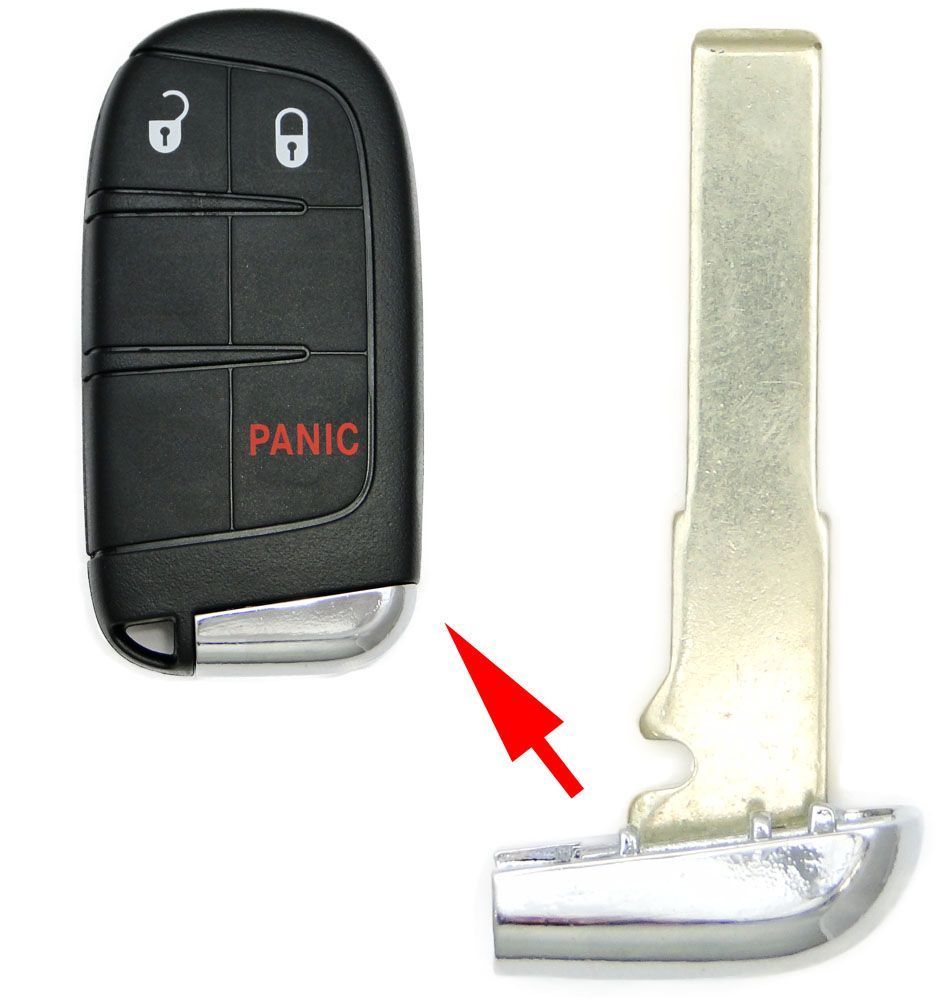 Jeep, Fiat smart key лезвие вставка SIP22