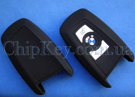 Чехол BMW F Series для smart key силиконовый 3 кнопки, черный