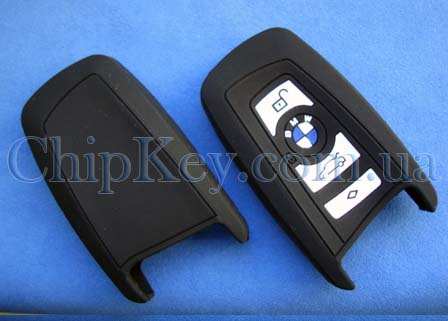 Силиконовый чехол BMW F Series для smart key 4 кнопки, черный